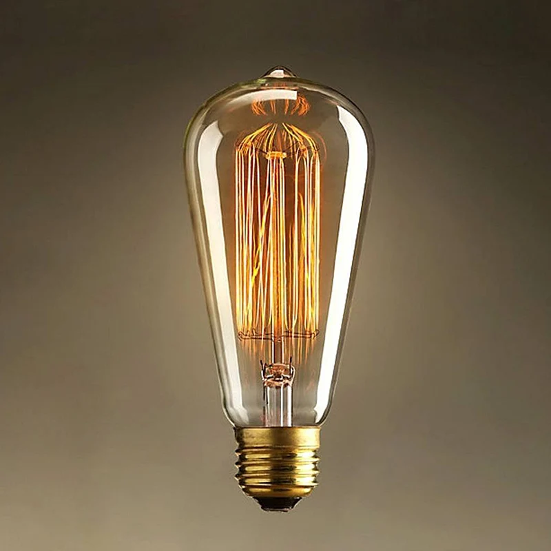 Античный Ретро винтажный E27 40 Вт 110 В/220 В Edison Light лампа накаливания свет