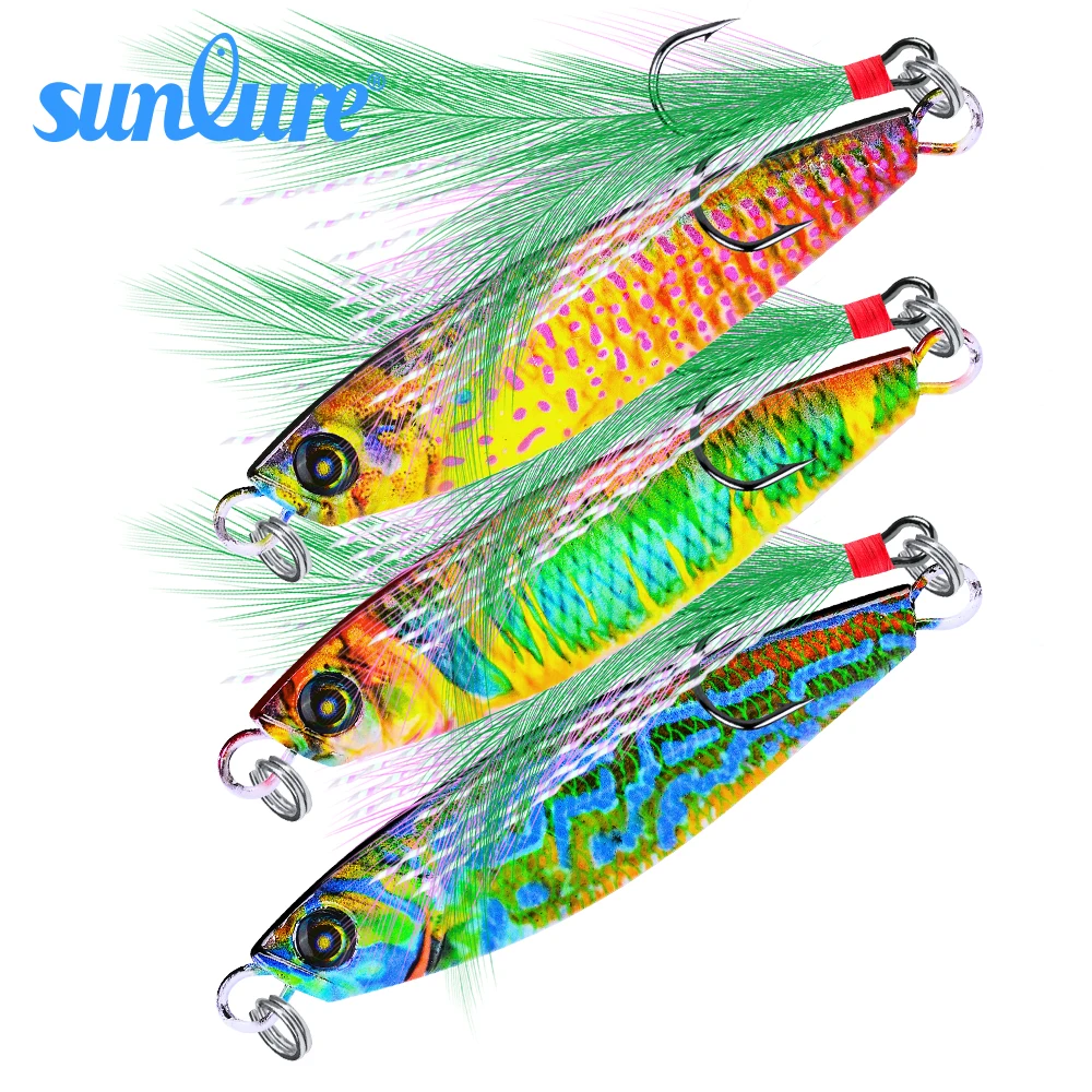 Sunlure Фирменная Новинка 6 шт./компл. свинцовая рыболовная приманка металлическая