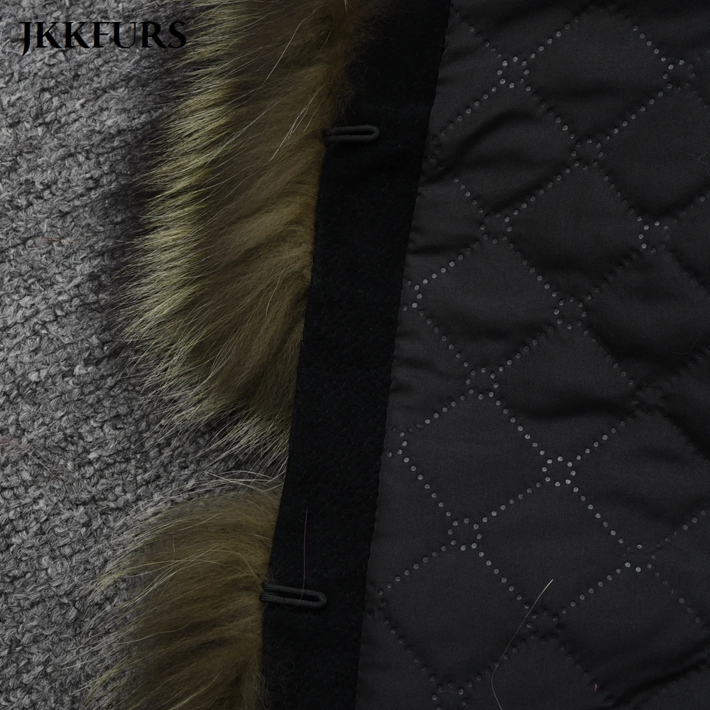 JKKFURS/Новое поступление женский жилет на натуральном меху с серебряной лисой