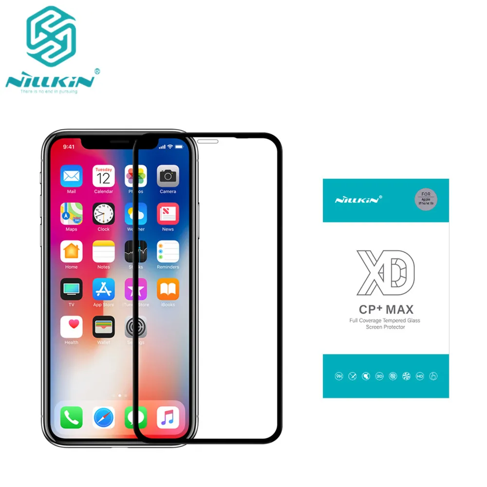 Полное покрытие защитное стекло для iPhone XR Nillkin XD CP + Max Закаленное Защитная