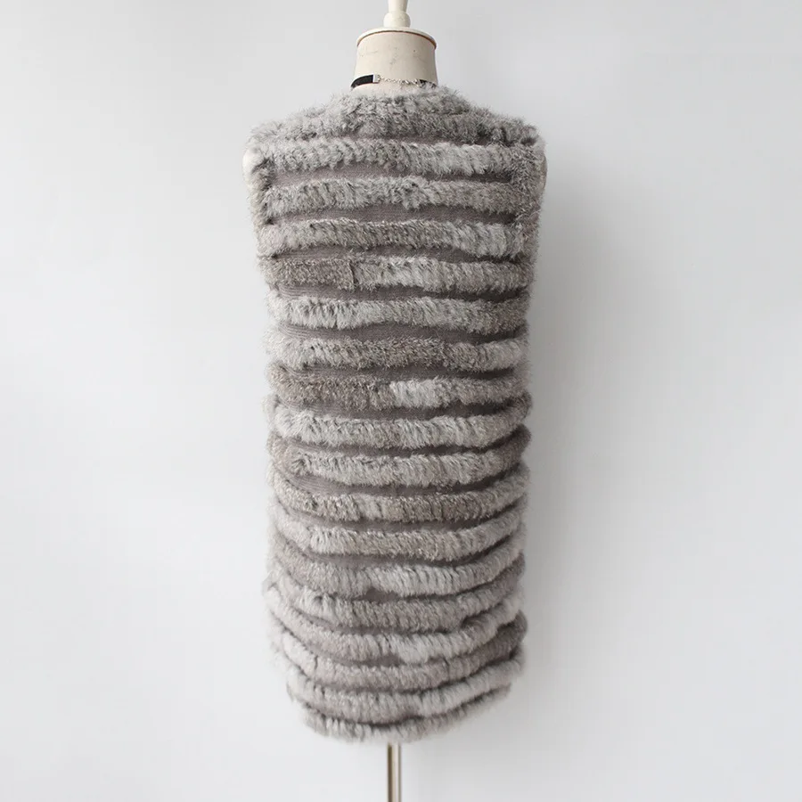 2018 Женский Длинный Повседневный Новый Модный вязаный жилет из натурального