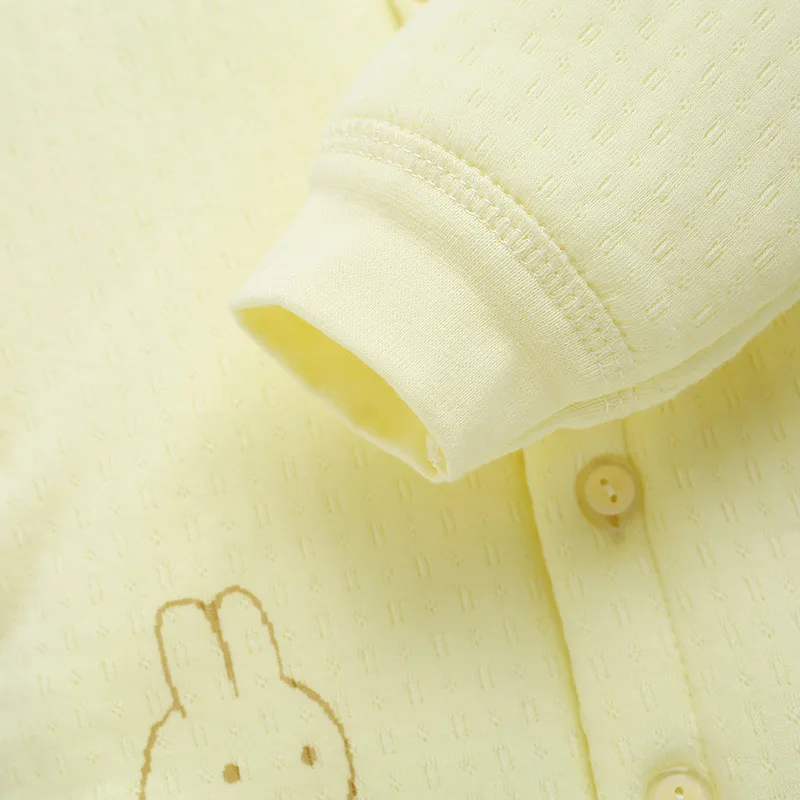 Зимние толстые пижамы для малышей с кроликом комплекты сна новорожденных теплый