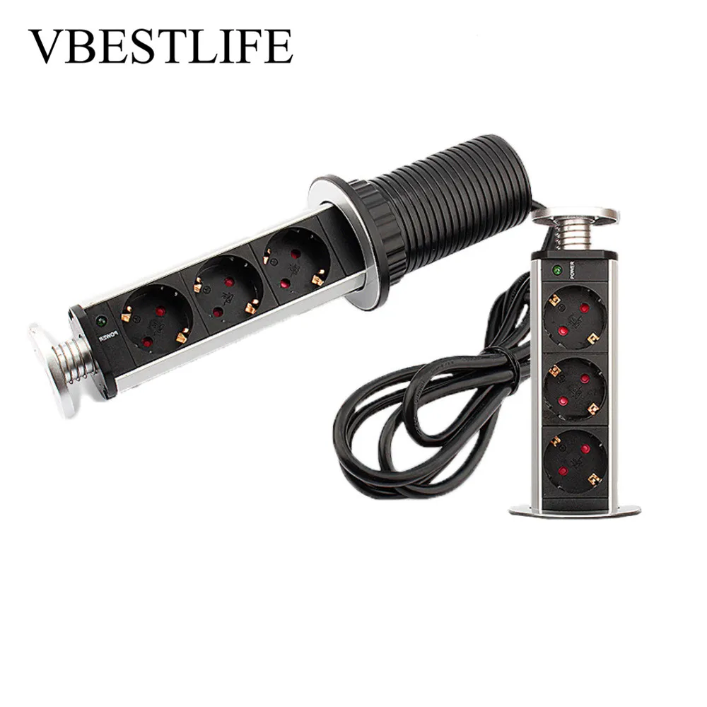 Штепсельная Вилка USB для дома выдвижная кухонная розетка офисного стола розетки