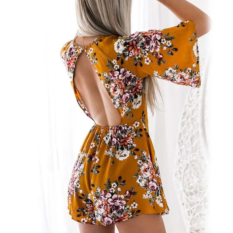 Женский праздничный мини комбинезон пляжного типа шорты Летний Пляжный