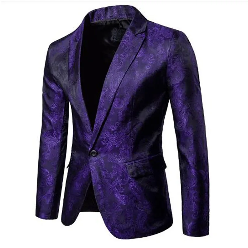 Блейзер Мужской Повседневный из шелковой ткани модель 2018 года брендовый