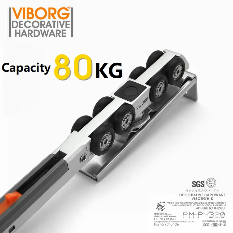 VIBORG 18 wheels Супер Гладкие и тихие мягкие закрытые подвесные раздвижные двери