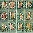 Алмазная вышивка, мультяшный алфавит, полноразмерная картина стразы, алмазная вышивка, мозаика, картина, подарок, украшение для дома