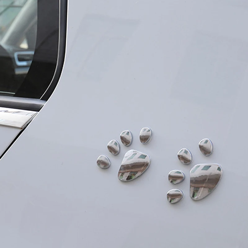 2 шт. Медвежья Лапа 3D мультфильм наклейки на автомобиль для Peugeot 307 206 308 407 207 2008 3008 508