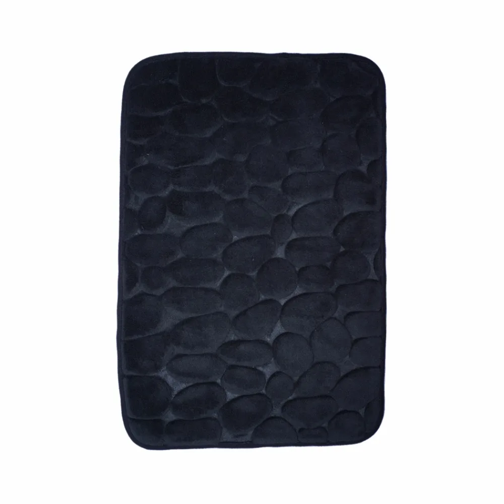 40x6 0 см/15 7 &quotWx23.6&quot L черный 3D Камень memory foam коврик для ванной комнаты|foam bath mats|memory