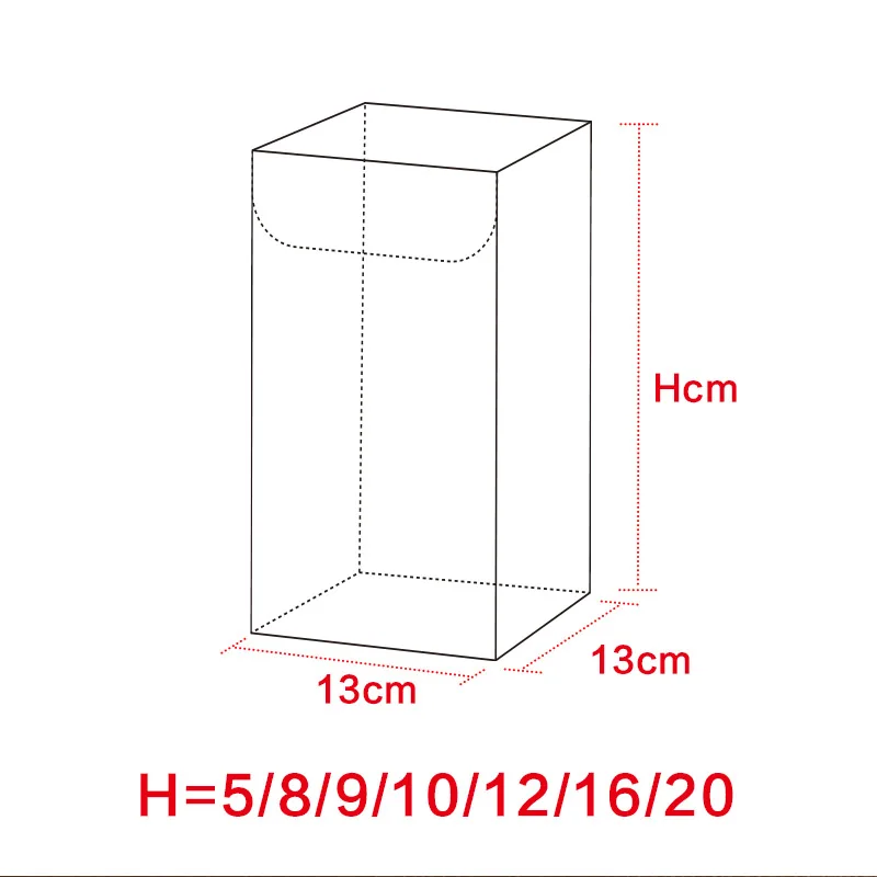 

Clear PVC Box Packing Cake/Gift/Toy Box,Wedding Candy Box Custom Logo Extra Transparent Waterproof Clear oversize 20pcs