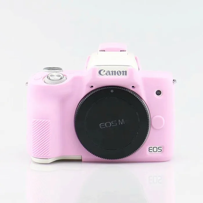 M50 Pink Силиконовый резиновый чехол для камеры, защитный чехол для камеры Canon EOS R M100 M6 M10 M50 - Цвет: M50 Pink