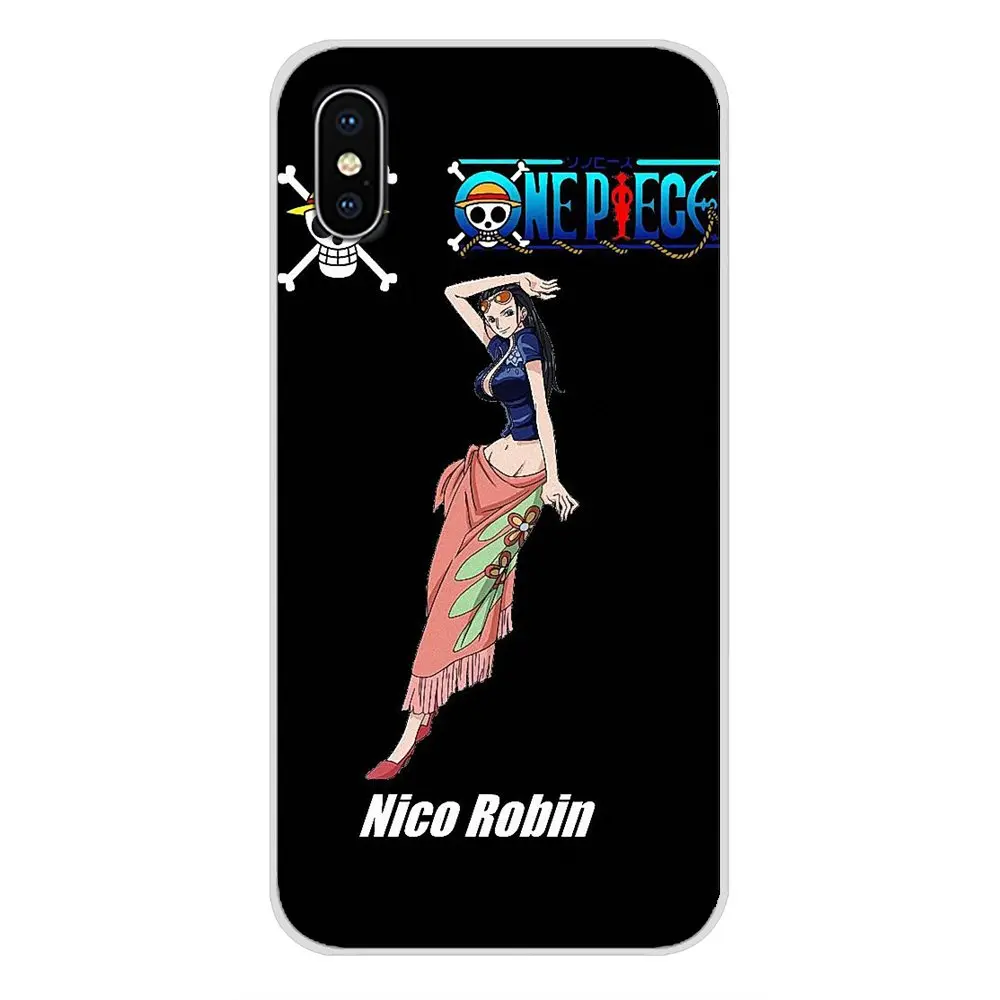 Цельный силиконовый чехол Nico Robin skull flag для Samsung Galaxy S3 S4 S5 Mini S6 S7 Edge S8 S9 S10 Lite Plus Note 4 5 8