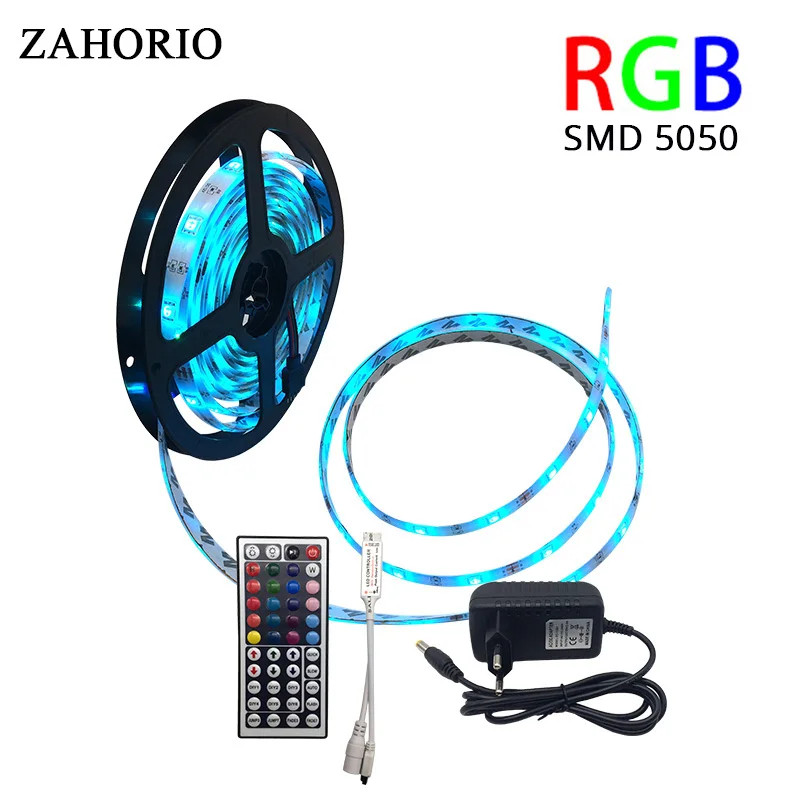 5 м 5050 RGB Светодиодная лента Водонепроницаемая 60 светодиодов/м 10 15 пульт