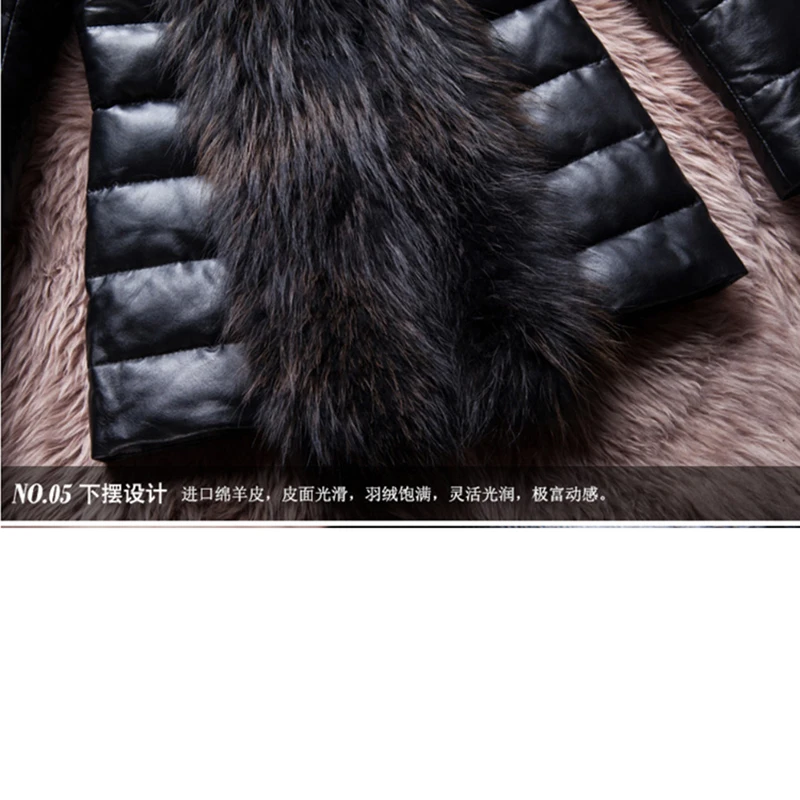 2019 Зимняя одежда новый овечья кожа длинный Лисий волосатые воротник кожаные