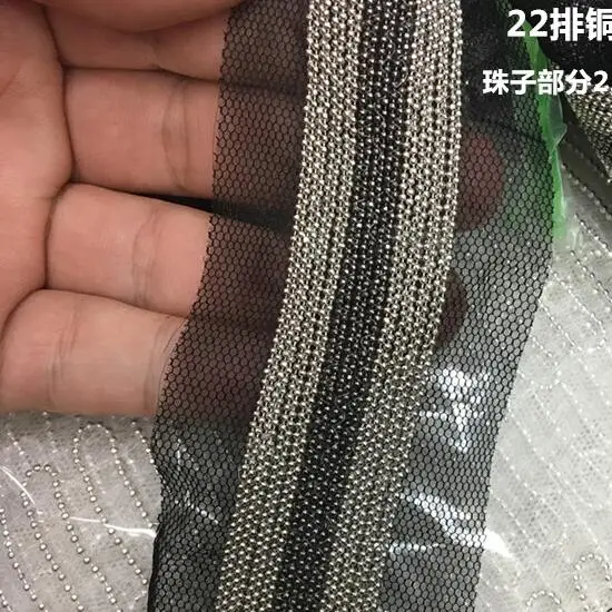 1yds Grey beads in middle silver lace trim DIY clothing accessories handmade diy hat wasit decorative accessory Z709 | Дом и сад