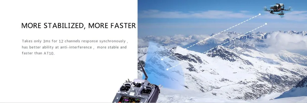 RadioLink AT10 II 2,4 Ghz 10CH RC передатчик с R12DS приемником PRM-01 модуль возврата напряжения с шейным ремешком для подарка