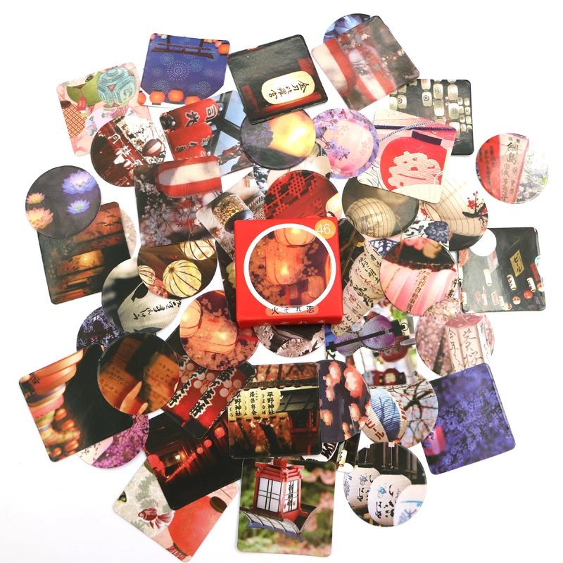 Творческий Фонари бумажные декоративные наклейки самоклеящиеся Стикеры для