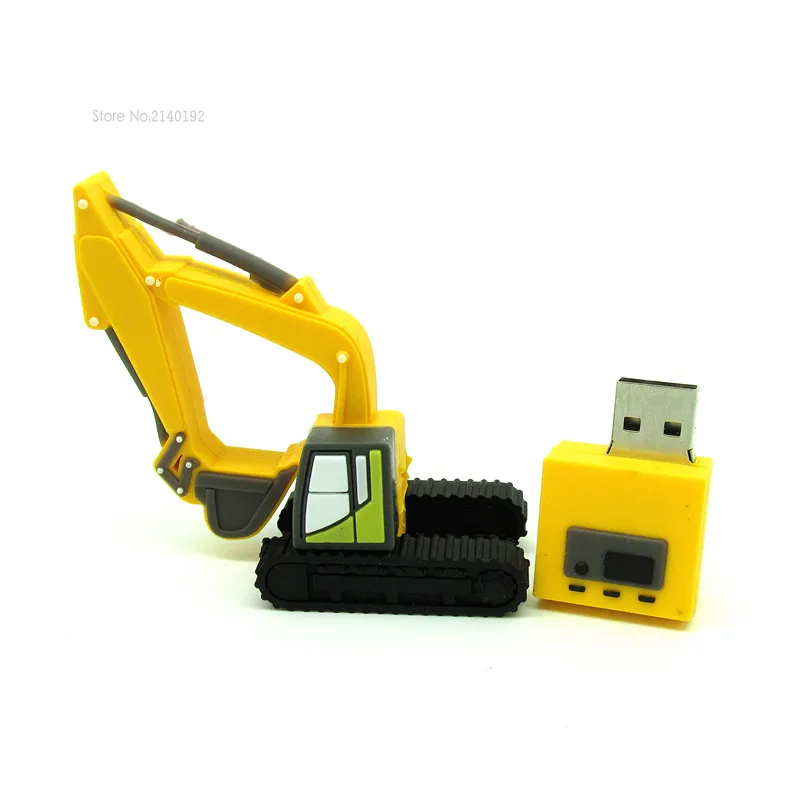 Мультфильм экскаватор USB флеш-накопитель автомобилей 4 ГБ 8 оперативной памяти 16