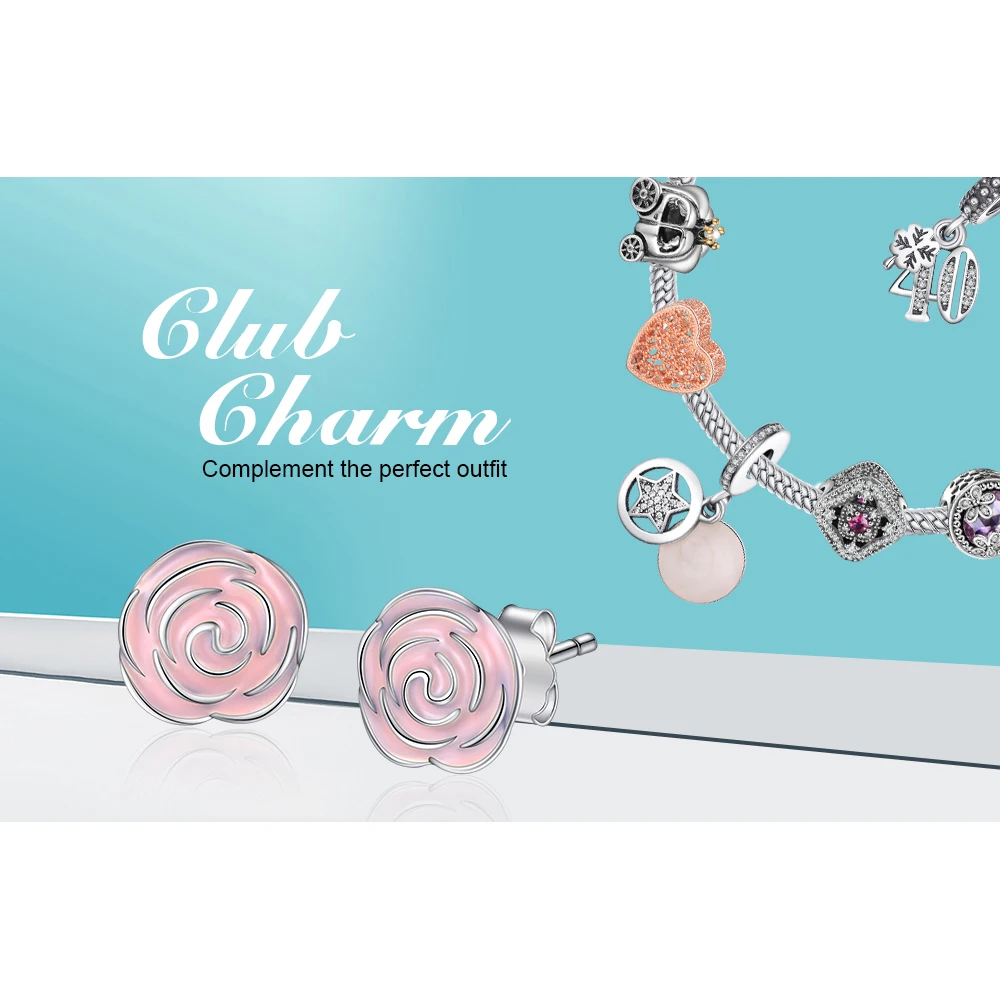 Jewelrypalace стерлингового серебра 925 серьги розовый сад летние цветочные уникальные
