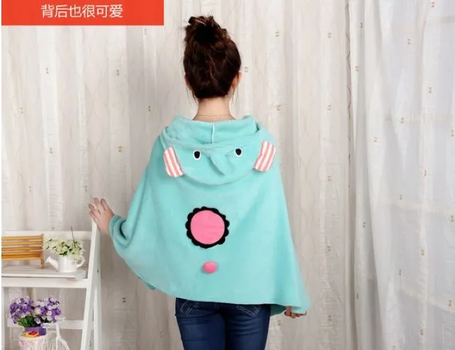 Милые Мультяшные Животные Слон взрослая девочка мальчик одеяло с капюшоном