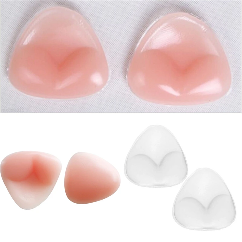 1 пара силиконовые вкладыши для бюстгальтера с эффектом пуш апа|breast enhancer paddings|bra
