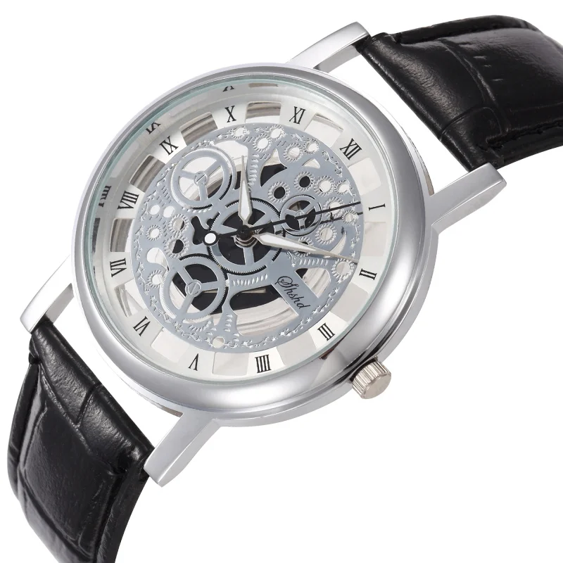 Мужские кварцевые часы циферблат с римскими цифрами роскошные Брендовые