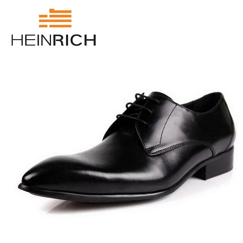 Генрих 2018 Деловая Мужская обувь из натуральной кожи британский стиль Туфли под