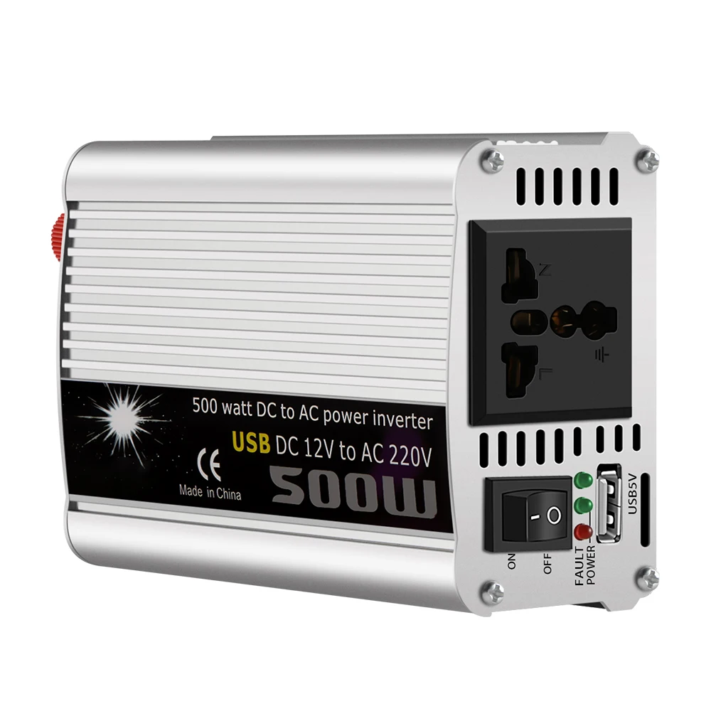 Автомобильный преобразователь мощности DC 12V в AC 220V 380W модифицированная
