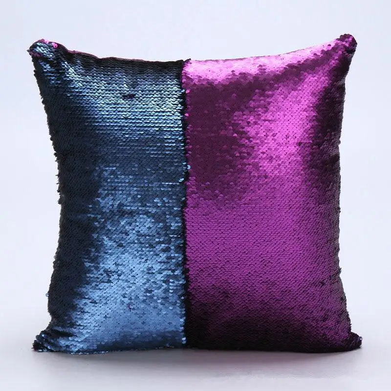 Adeeing Double Layer and Color Sequins Pattern Variable Back Cushion Cover 40*40CM | Дом и сад