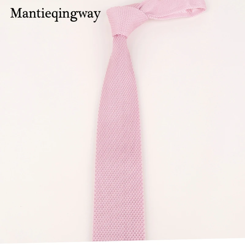 7 см трикотажные галстуки для мужчин Свадебные тонкие мужские Полиэстеровые
