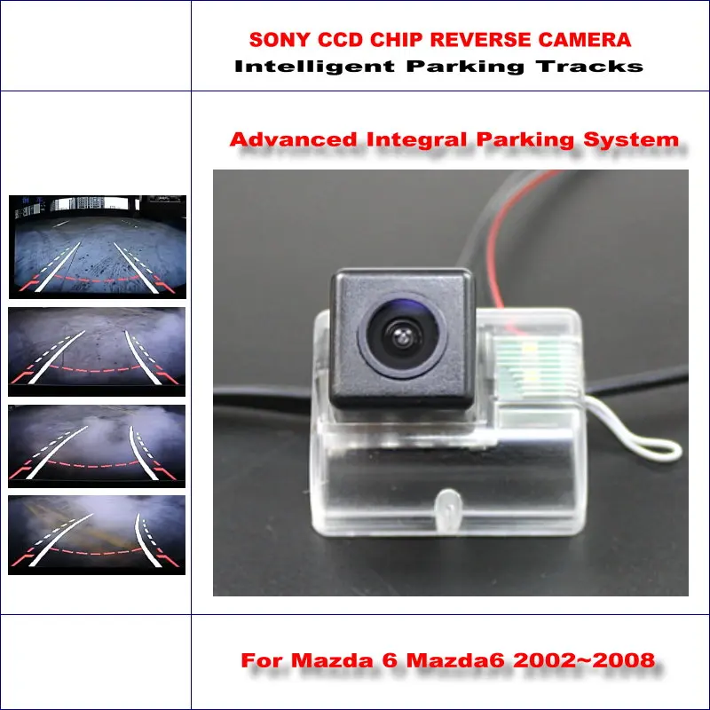 

Автомобильная парковочная камера заднего вида для Mazda 6/Mazda6 2002-2008 NTSC PAL RCA SONY, Высококачественная интеллектуальная камера ПЗС