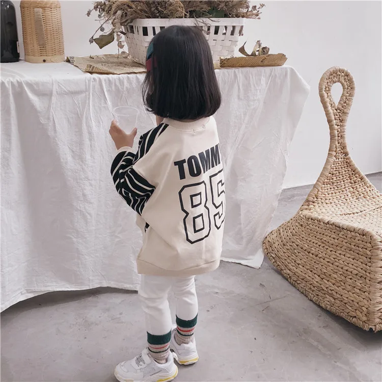 

Celveroso girls Boys cotton T shirt Children Clothing striped Clothes Girls Long Sleeve Tops O-Neck Kids T-shirts for Boy