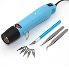 Тепловая пушка, Электрический электроинструмент, пистолет горячего воздуха 300 Вт для самостоятельной сборки, термоусадочный пластиковый пистолет FIMO dinks для тиснения полимерной глиной 858