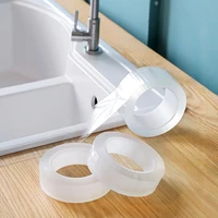 1 roll pvc waterproof transparent tape bathroom gap strip toilet corner line seal strip sticker ceramic sticker kitchen tools