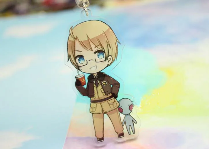 1 шт. симпатичный аниме оси мощность Hetalia акриловая сумка для ключей подвесные брелоки фигурка косплей игрушки для детей подарок - Цвет: 2