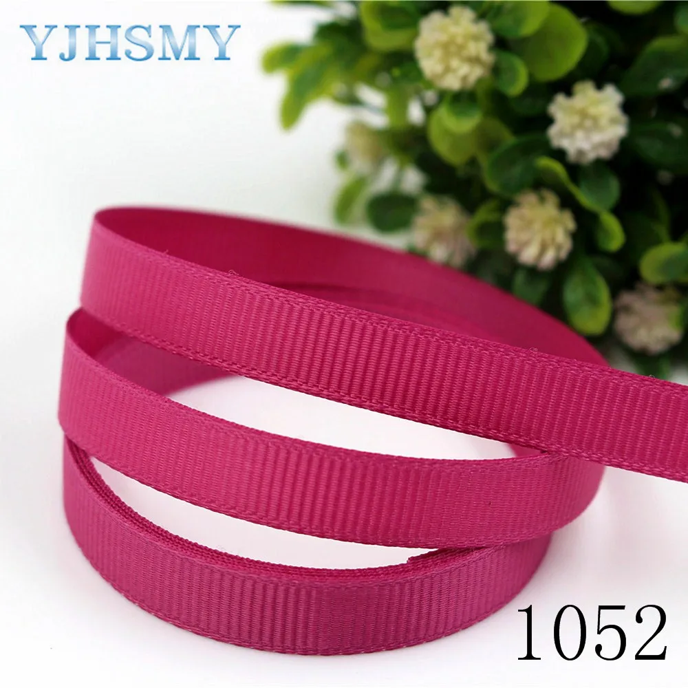 YJHSMY 177172 10 мм ярдов однотонные ленты термопечать grosgrain Свадебные аксессуары DIY