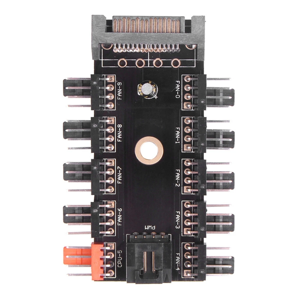 10 портов шасси вентилятор концентратор охлаждения процессора 12 В 4 Pin контроллер