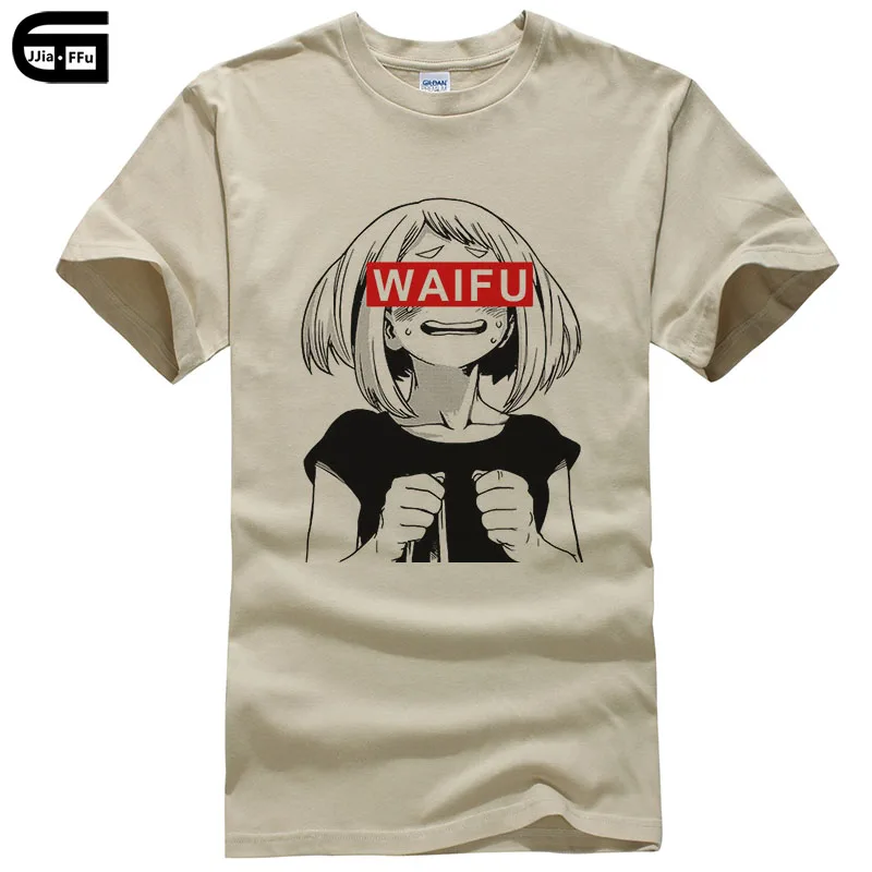 Футболка ahegao Для мужчин хлопок короткий рукав модная воротник футболка уличная