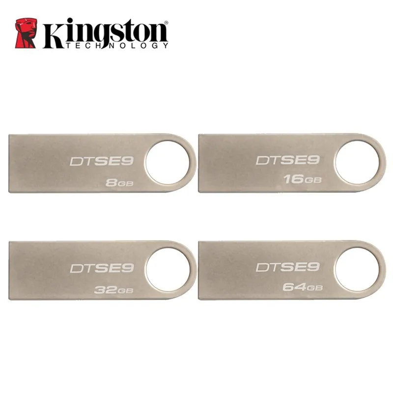 Кингстон DTSE9 Мини USB2.0 Memory Stick 8 ГБ 16 32 64 USB Flash Drive Психического Серебро золото Pen Memoria