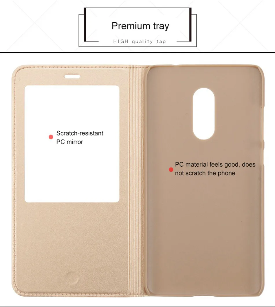 ACCEZZ кошелек флип-чехол для Xiaomi Redmi 4A 4X Note 4 4X Окно просмотра из искусственной кожи чехол тонкий защитный корпус чехлы Smart Funda