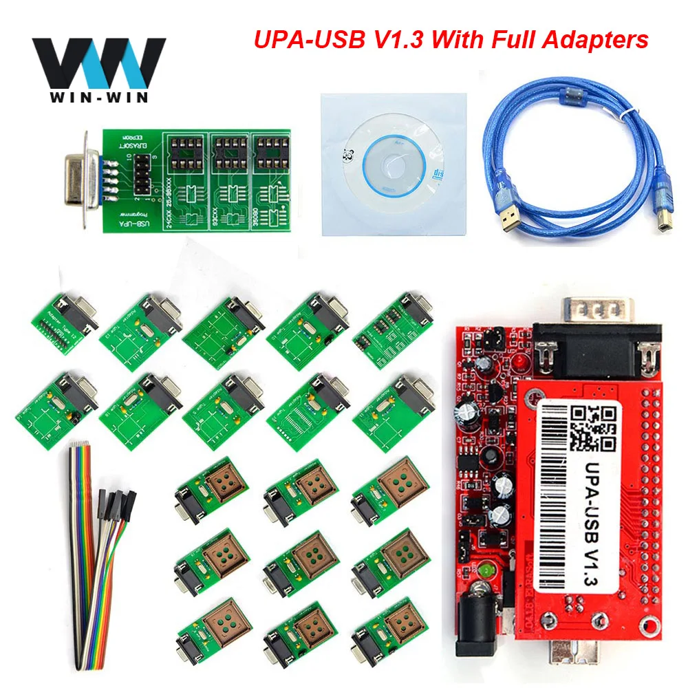 UPA-USB V1.3 с полным адаптером V2014 ECU программист инструмент UPA-USB полный набор программист V1.3 ECU Чип Tunning OBD2 диагностический инструмент