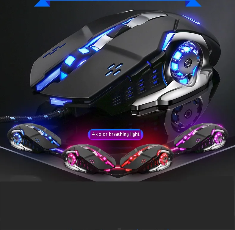 Регулируемая Проводная эргономичная игровая мышь 3200 DPI G3 для ноутбука с