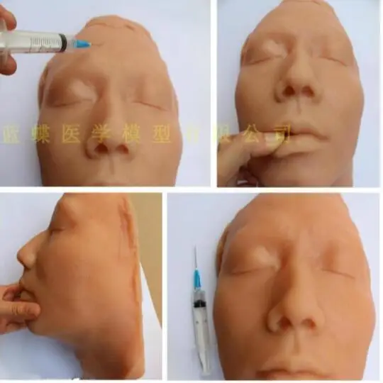 Silicon gel head injection model facial plastic minimally invasive plastic skin suture software head mold