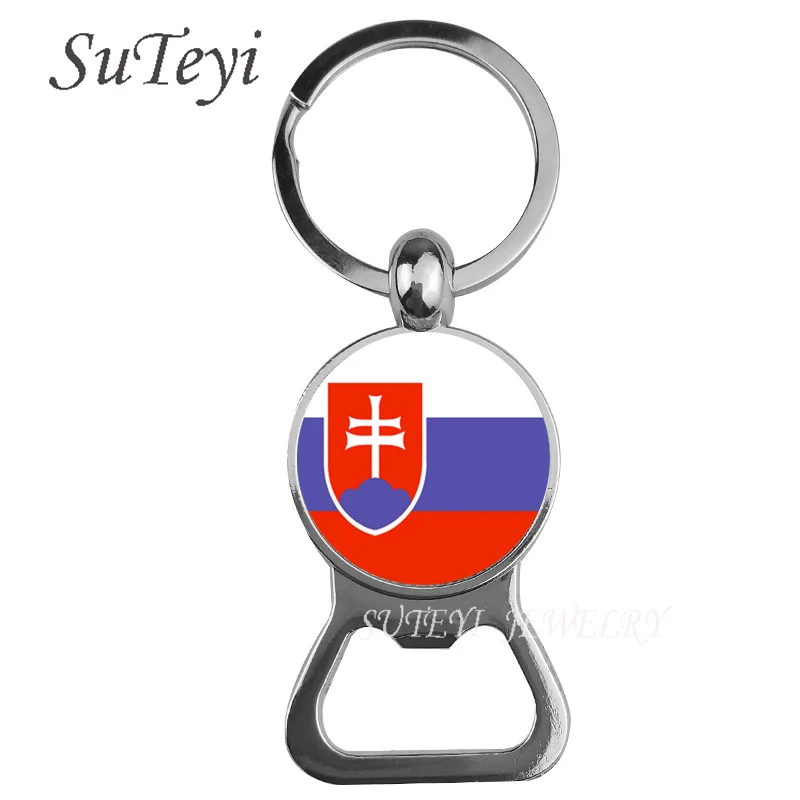 Ручная работа Швейцария Сан-Марино Словакия флаг стеклянная открывалка для
