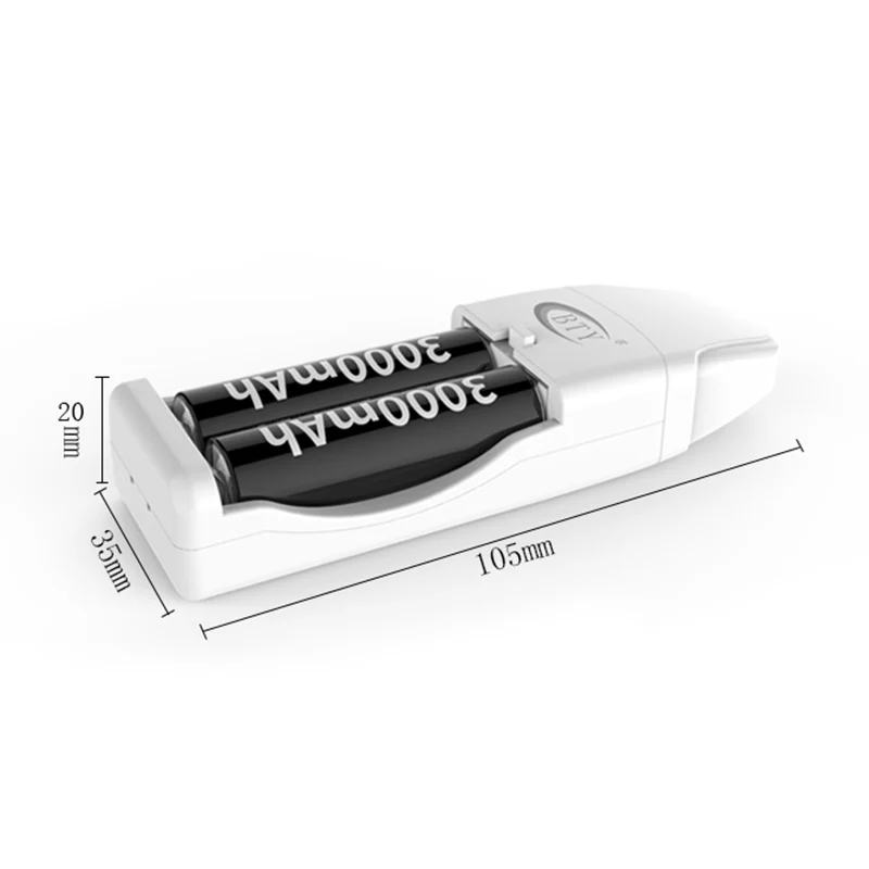 Новинка зарядное USB-устройство с 2 слотами IC Control для никель-металлогидридных