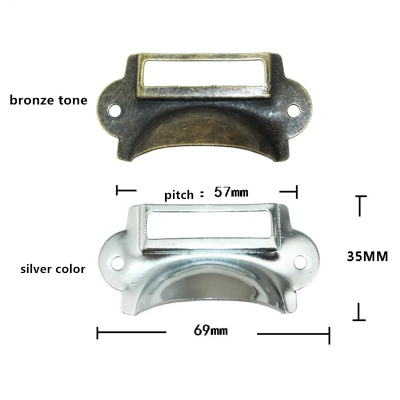 69*35mm 2Pcs Retro Metal Kitchen Drawer Cabinet Door Handle Furniture Knobs Hardware Cupboard Antique Shell Pull Handles | Обустройство