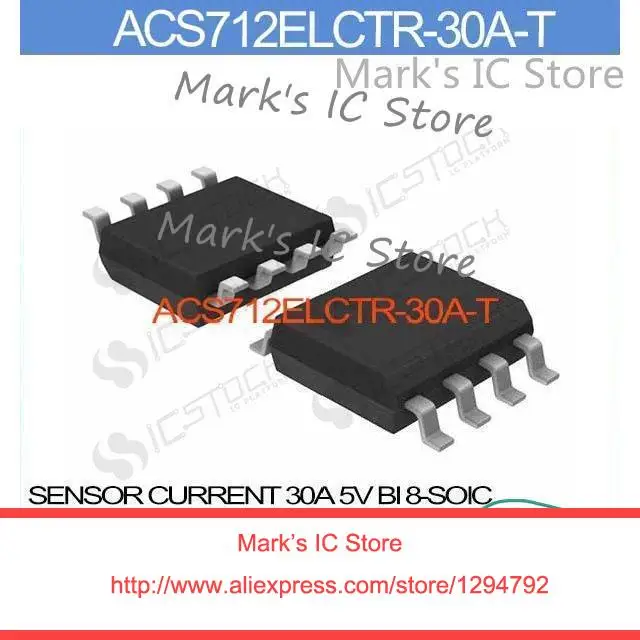 ACS712ELCTR 30A T Датчик тока 5V BI 8 SOIC 712 ACS712 ACS712E ACS712EL|sensor current|sensor sensorsensor 30a |