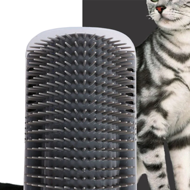 Pet Cat Corner Brush Comb Toy Play Plastic Scratch Bristles Arch Massager Self Grooming Scratcher Cats Toys Products | Дом и сад