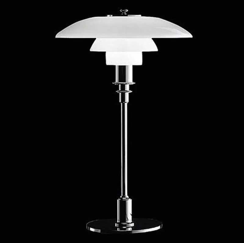 Настольная лампа из белого стекла Современная классическая настольная для
