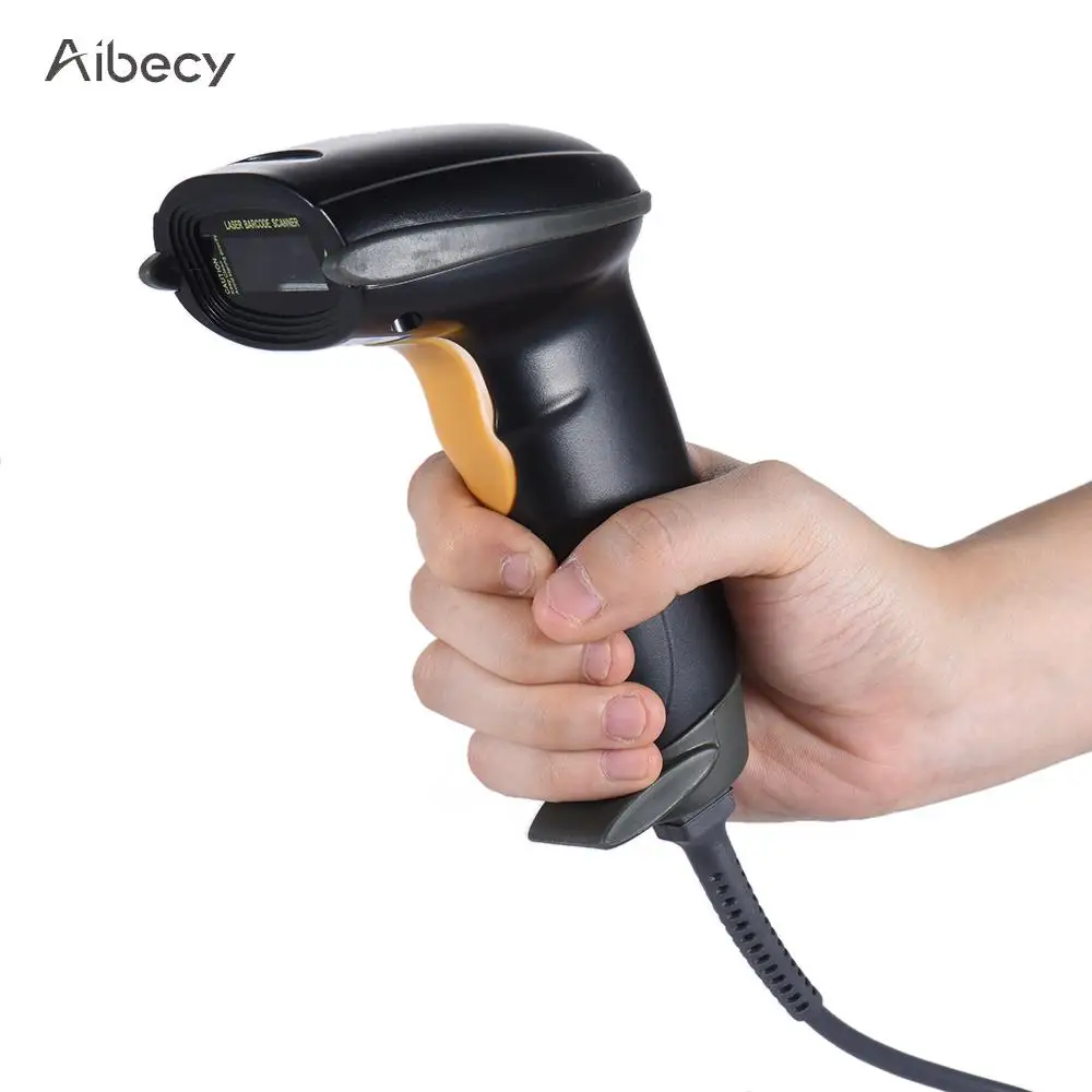 Aibecy USB проводной Ручной 1D сканер штрих кода считыватель кодов для супермаркета